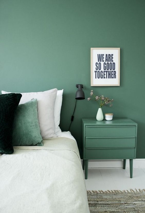 chambre couleur menthe