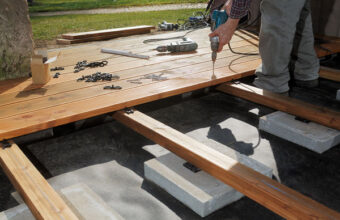 terrasse surelevee en bois