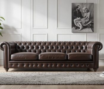 canapé Chesterfield en cuir