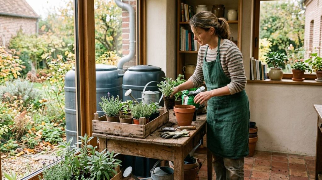 Une scène illustrant : Après les canicules 2026, ruée attendue en jardineries cet automne : replanter malin avec
